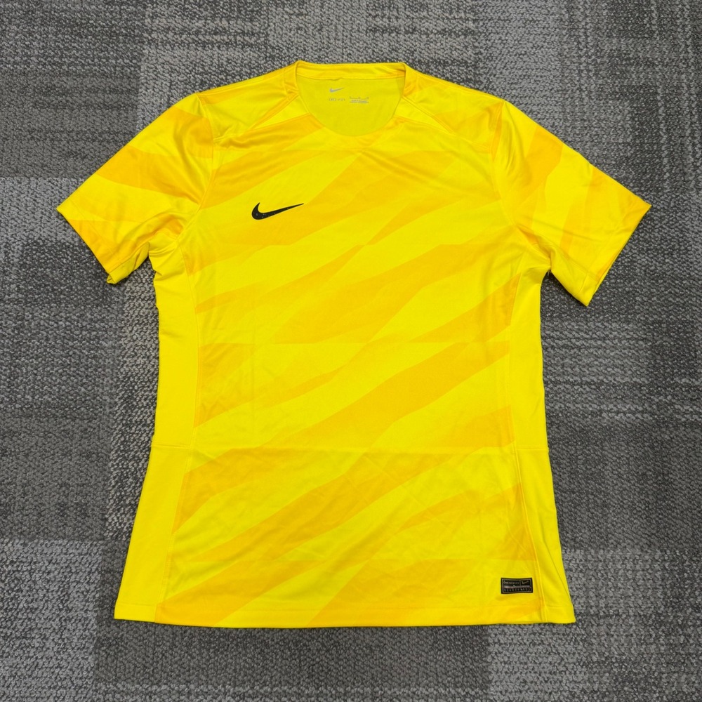 Nike Dri-FIT Soccer Jersey Mens XL Yellow Performance Short Sleeve DZ4561-719
